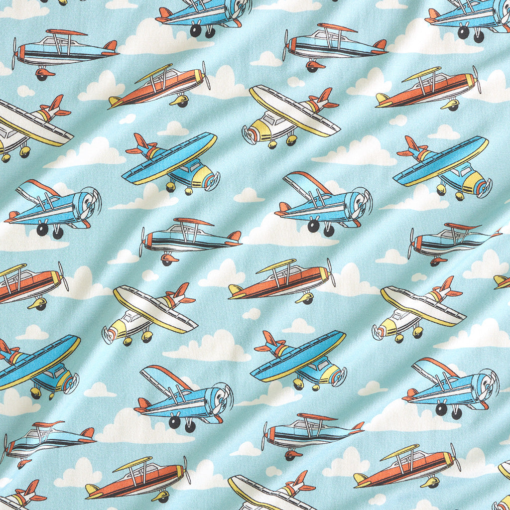 Posh Planes Swaddle Beanie Set