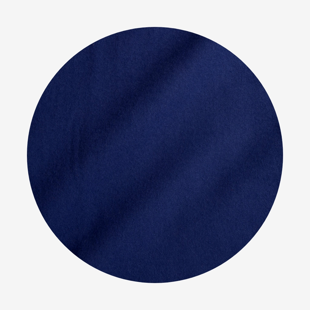 Navy Flannelette Ruffled Pajama Set