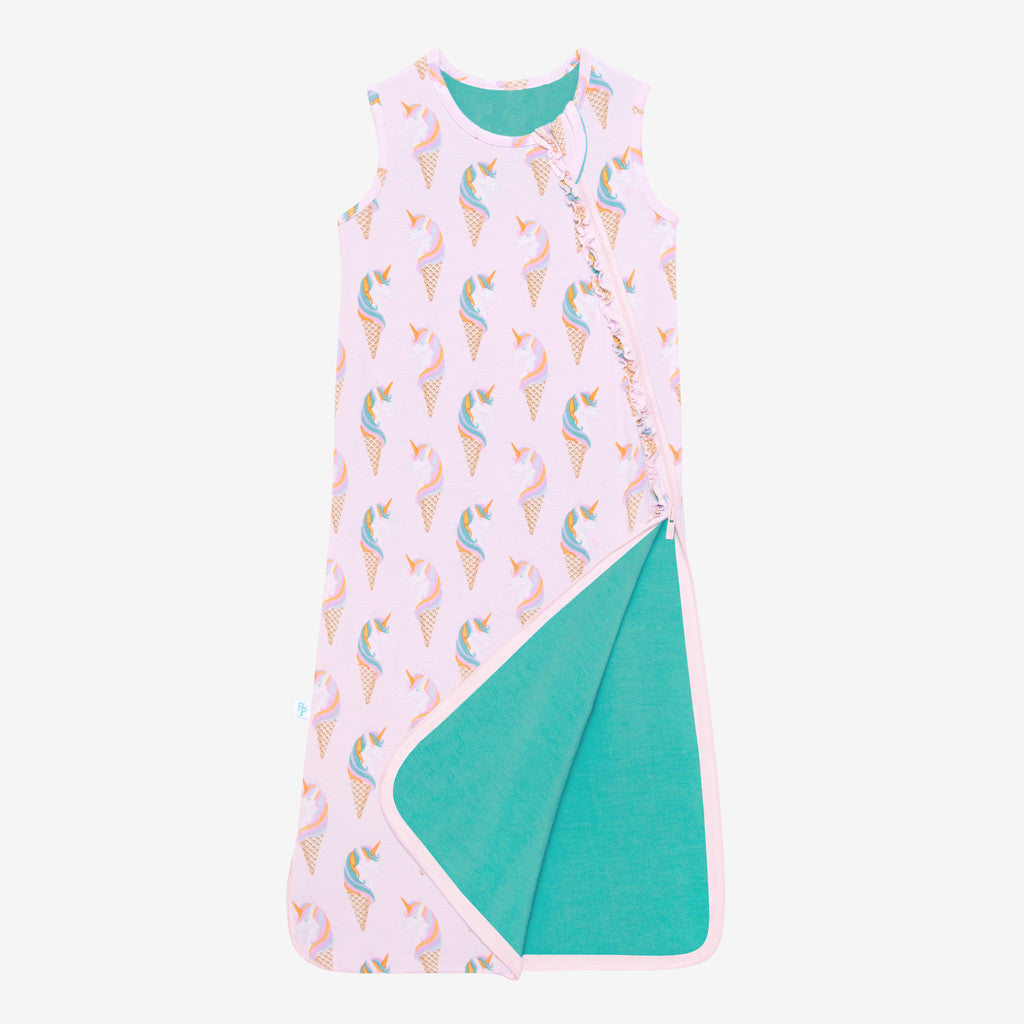 Unicorn Ice Cream Sleeveless Ruffled Sleep Bag