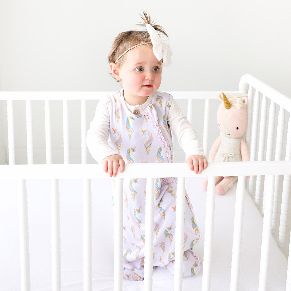 Unicorn Ice Cream Sleeveless Ruffled Sleep Bag