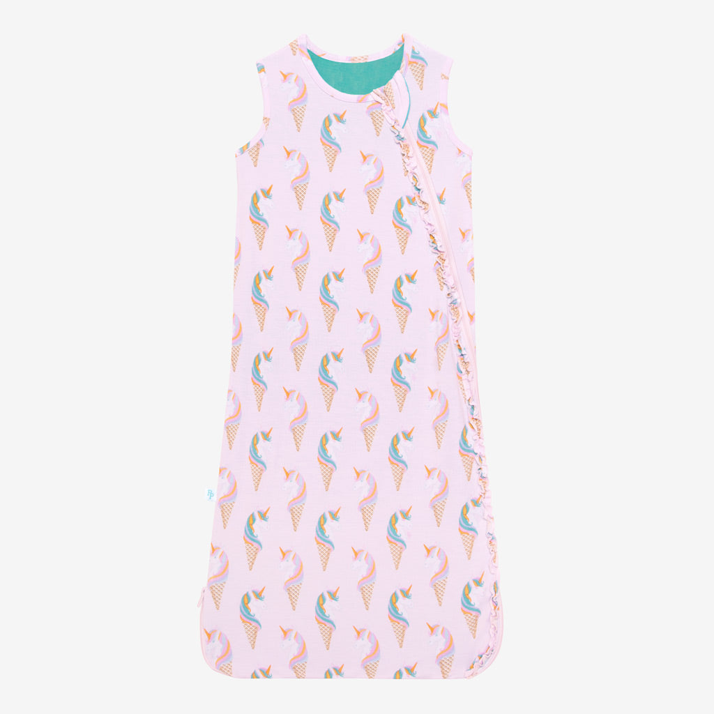 Unicorn Ice Cream Sleeveless Ruffled Sleep Bag