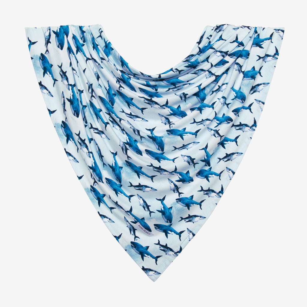 Sharks Swaddle Beanie Set