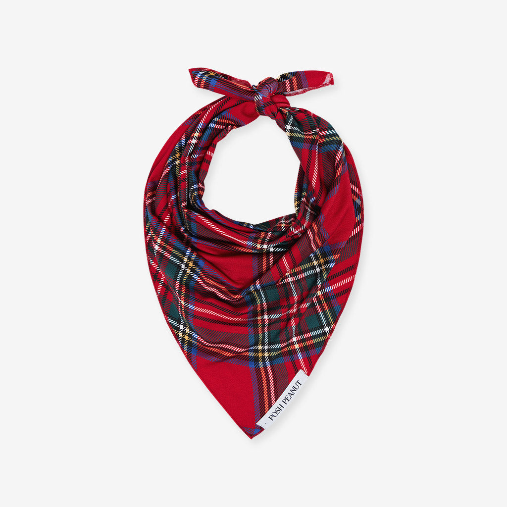 Red Tartan Plaid Dog Bandana