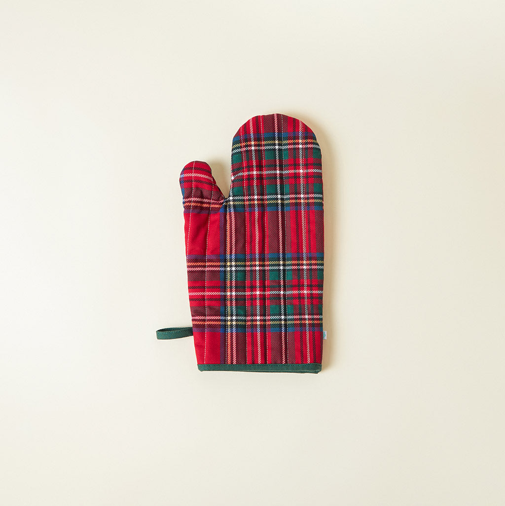 Red Tartan Plaid Oven Mitt