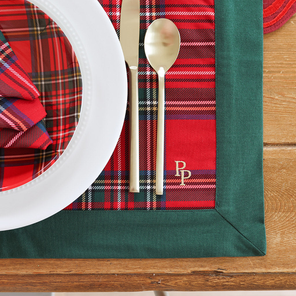 Red Tartan Plaid Placemats (Set Of 4)