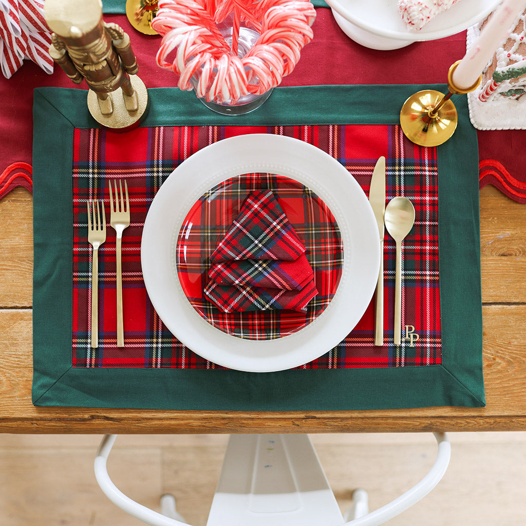 Red Tartan Plaid Placemats (Set Of 4)