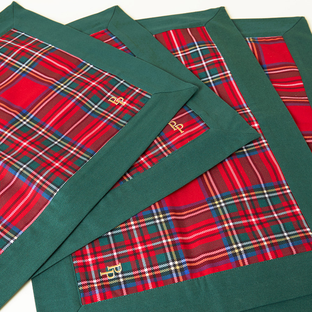 Red Tartan Plaid Placemats (Set Of 4)