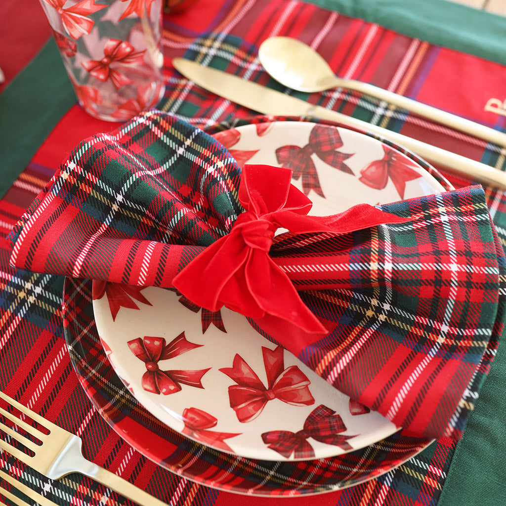Red Tartan Plaid Napkins (Set Of 4)