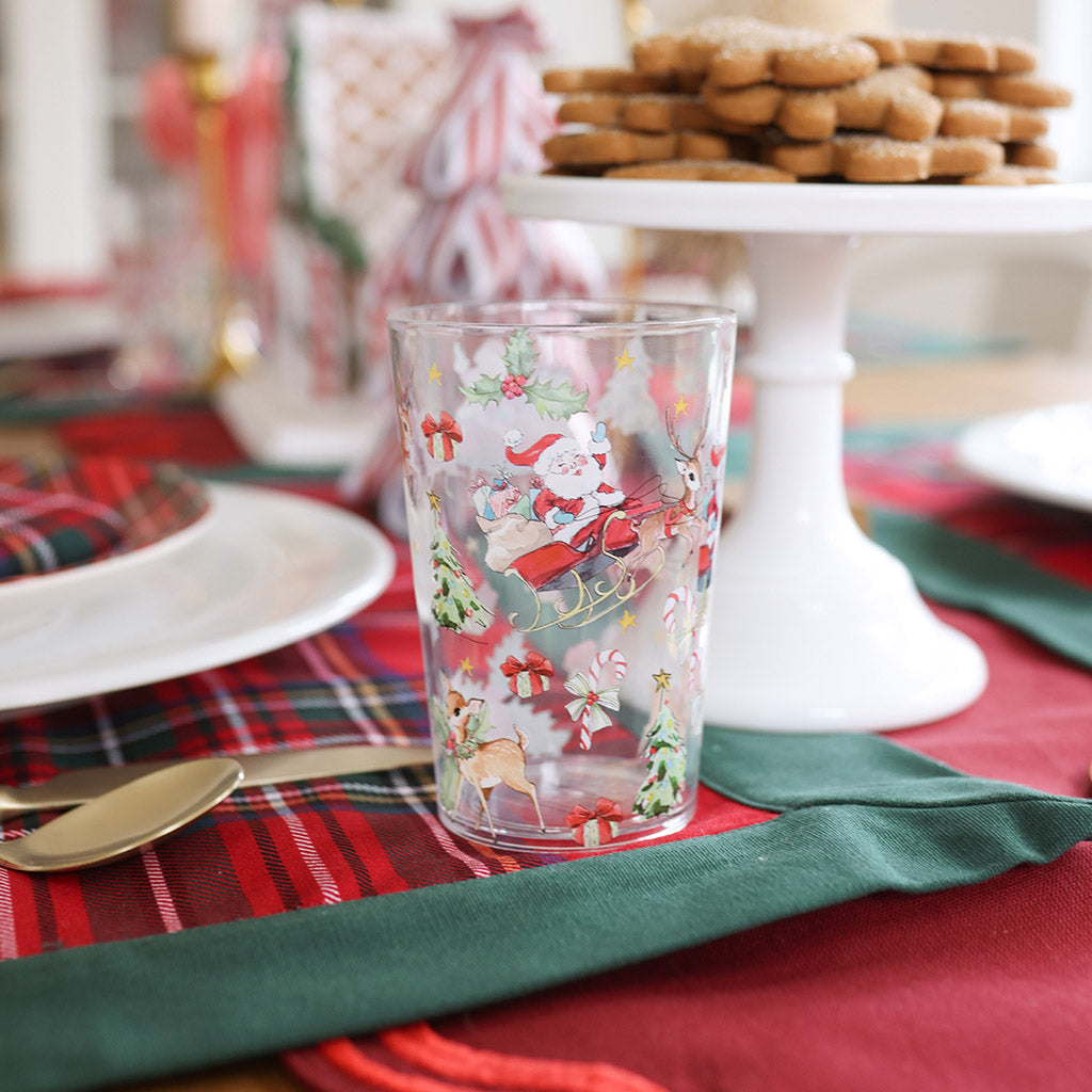 Red Tartan Plaid Dinnerware 3-Piece Set
