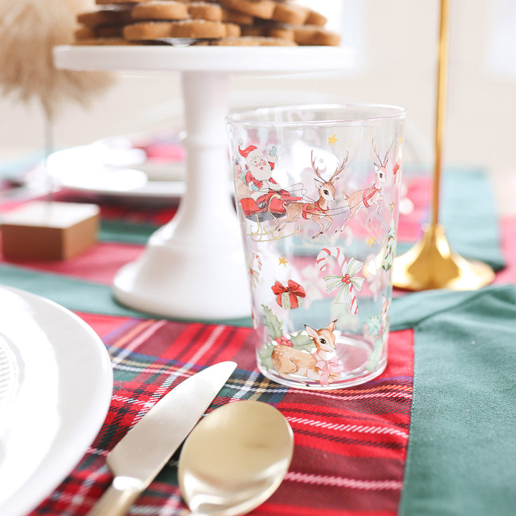 Red Tartan Plaid Dinnerware 3-Piece Set