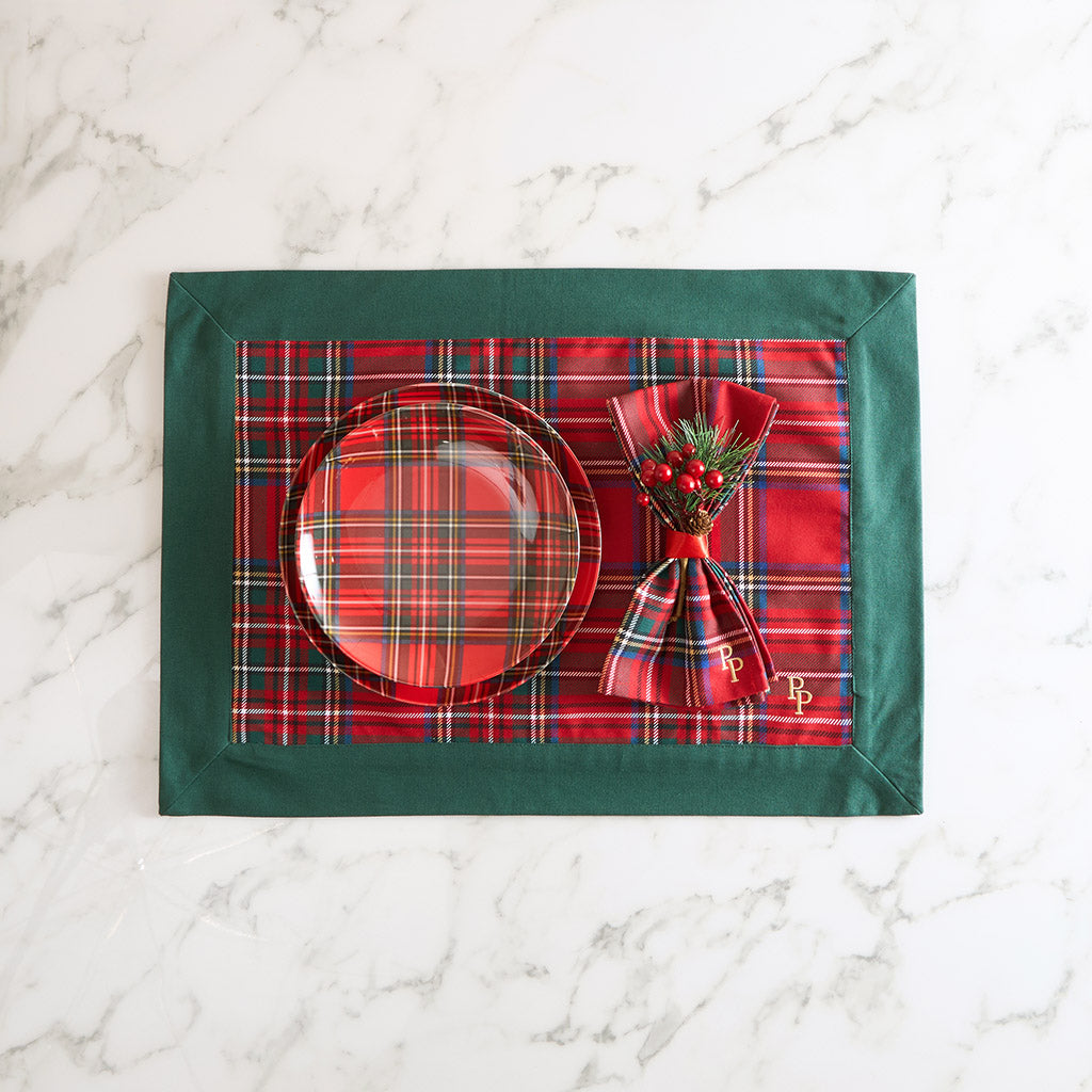Red Tartan Plaid Dessert Plates (Set Of 4)