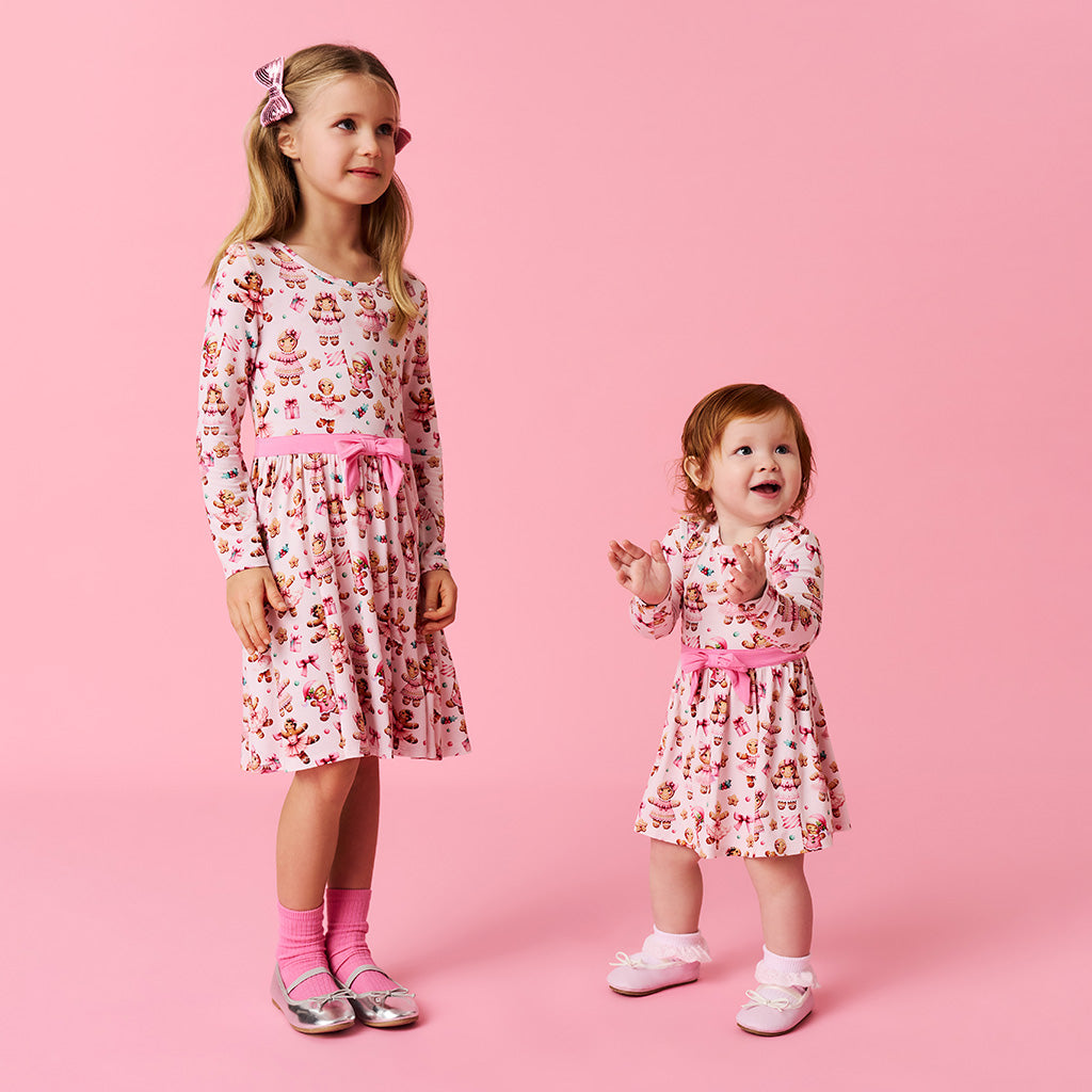 Ginger Posh Bow Twirl Bodysuit Dress