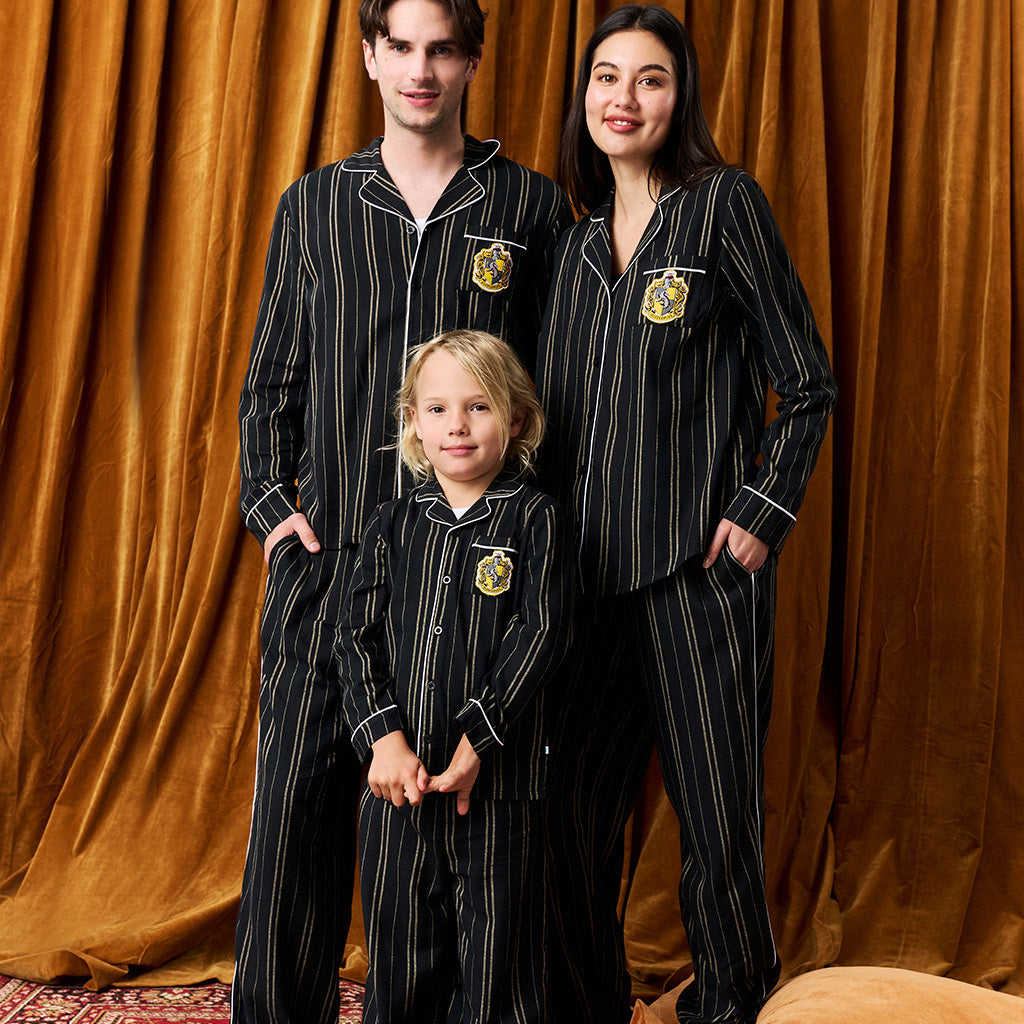 Hufflepuff Classic Stripe Flannelette Luxe Pajama Set