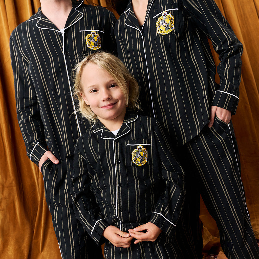 Hufflepuff Classic Stripe Flannelette Luxe Pajama Set