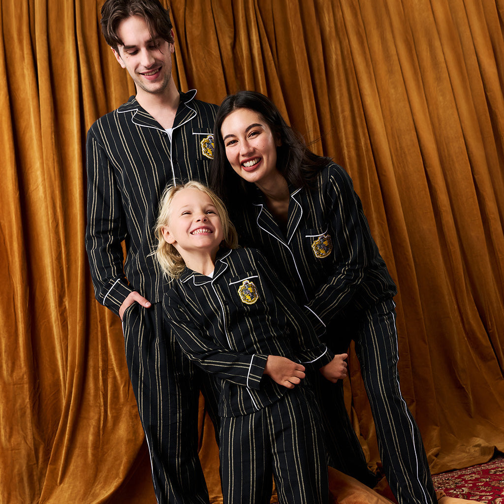 Hufflepuff Classic Stripe Flannelette Luxe Pajama Set
