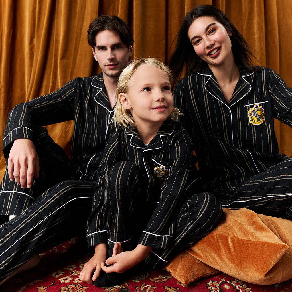 Hufflepuff Classic Stripe Women's Flannelette Luxe Pajama Set