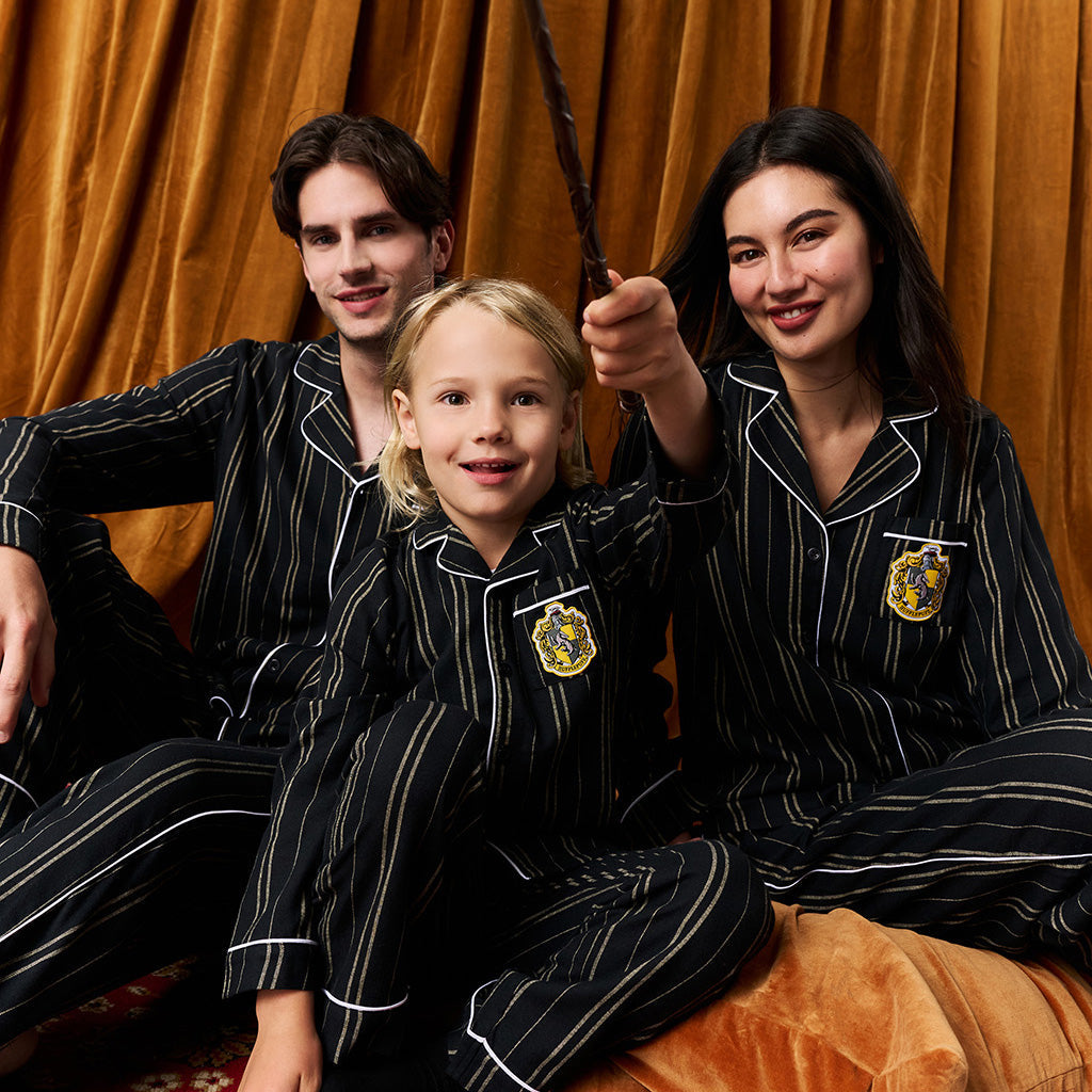 Hufflepuff Classic Stripe Flannelette Luxe Pajama Set