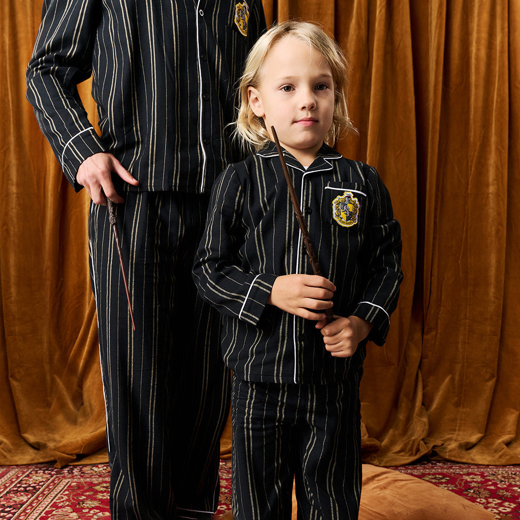 Hufflepuff Classic Stripe Flannelette Luxe Pajama Set