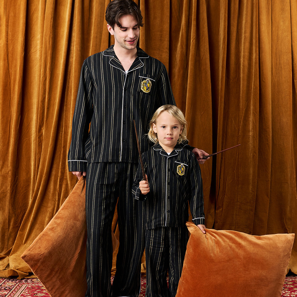 Hufflepuff Classic Stripe Men's Flannelette Pajama Set