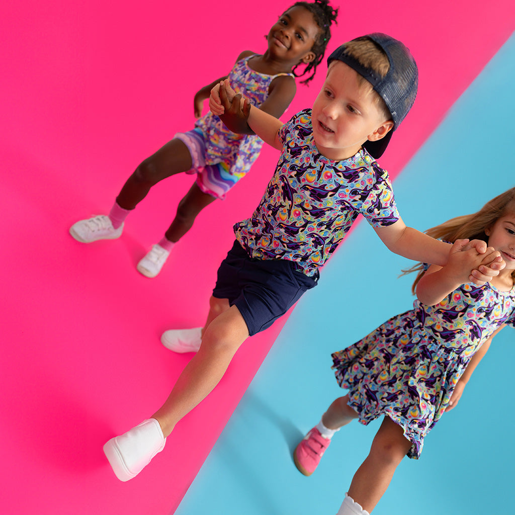 Lisa Frank® Max Splash Tie Back Ruffled Twirl Dress