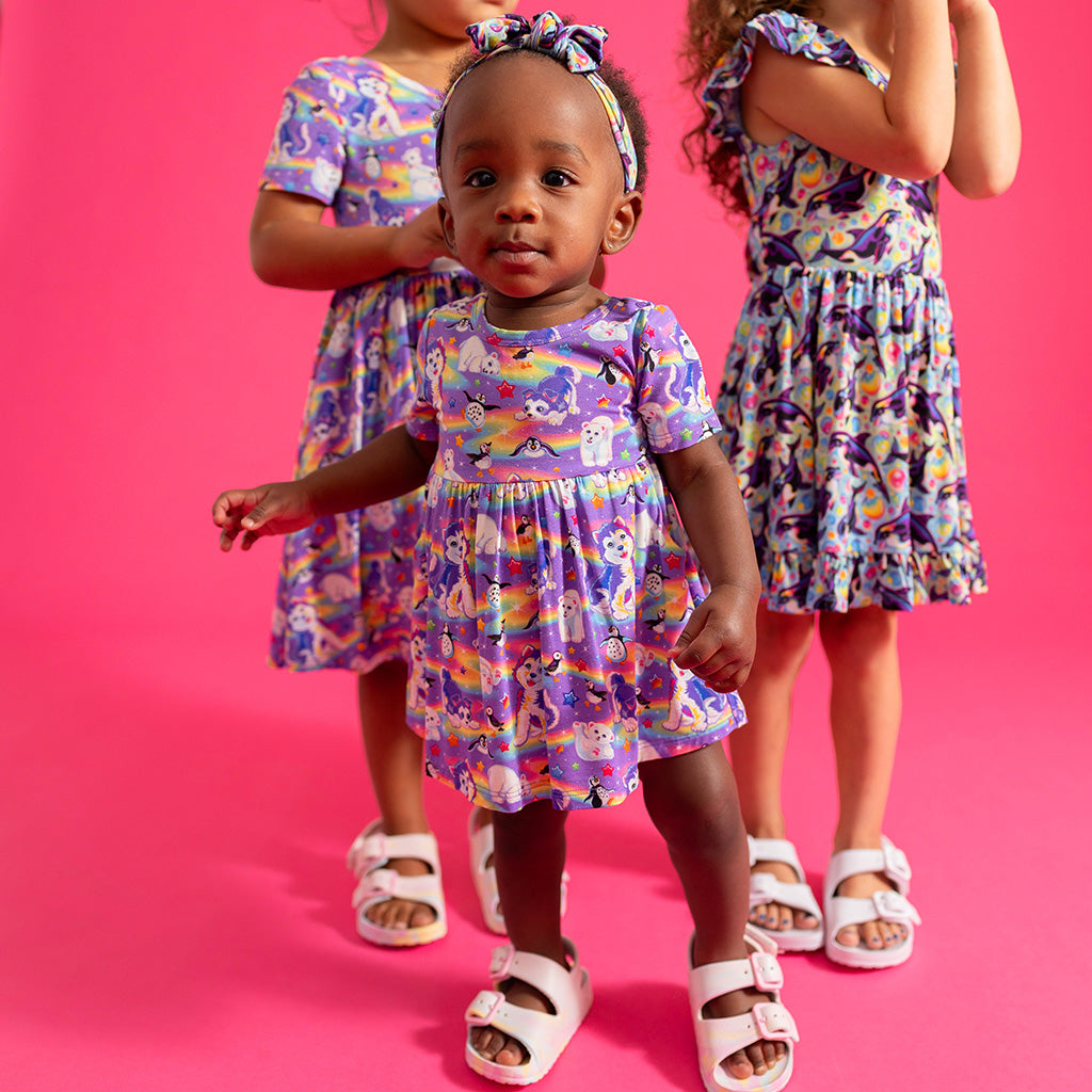 Lisa Frank® Tikanni Criss-Cross Twirl Bodysuit Dress