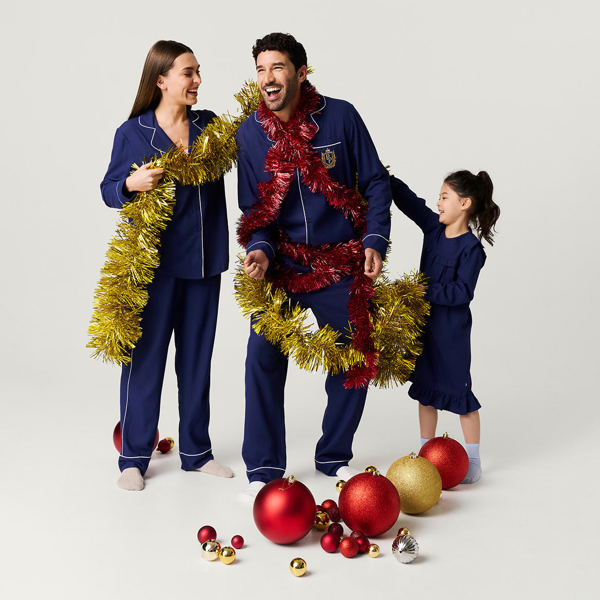 Navy Men's Flannelette Pajama Set