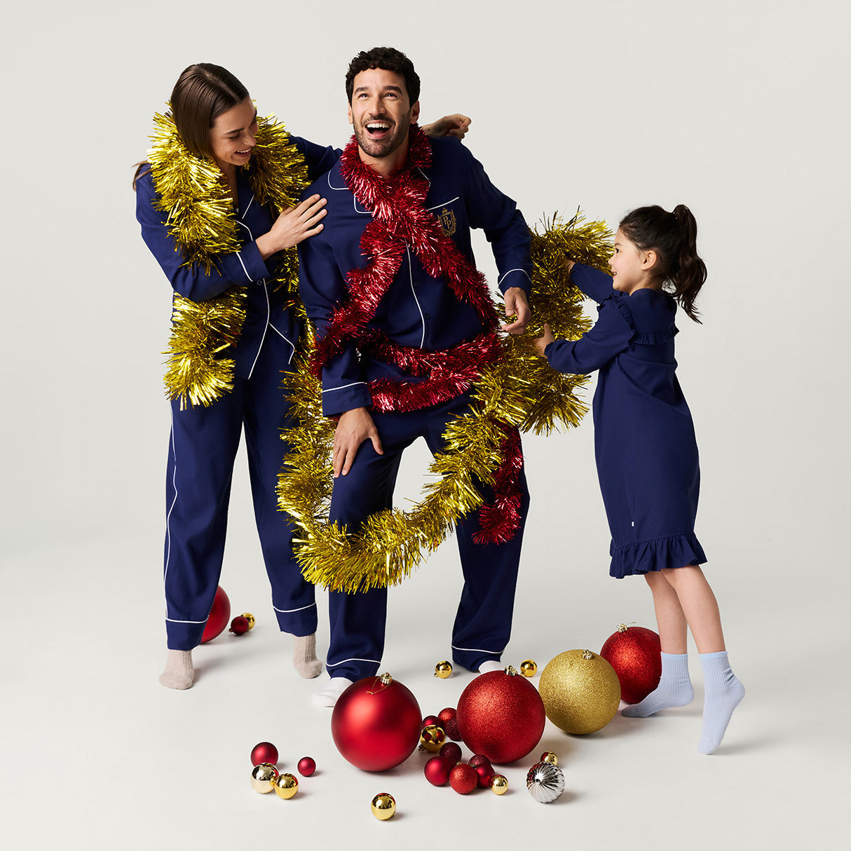 Navy Men's Flannelette Pajama Set