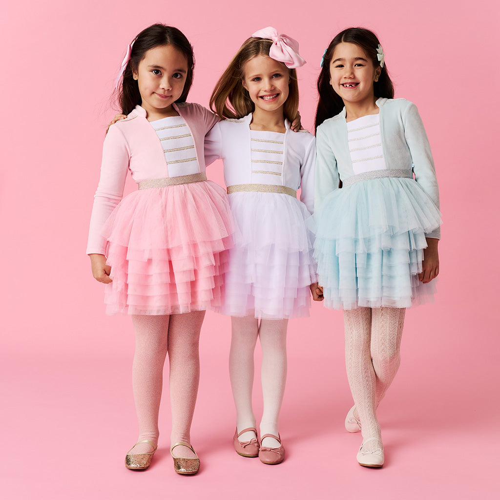 Posh Icy Blue Nutcracker Velour Tulle Dress