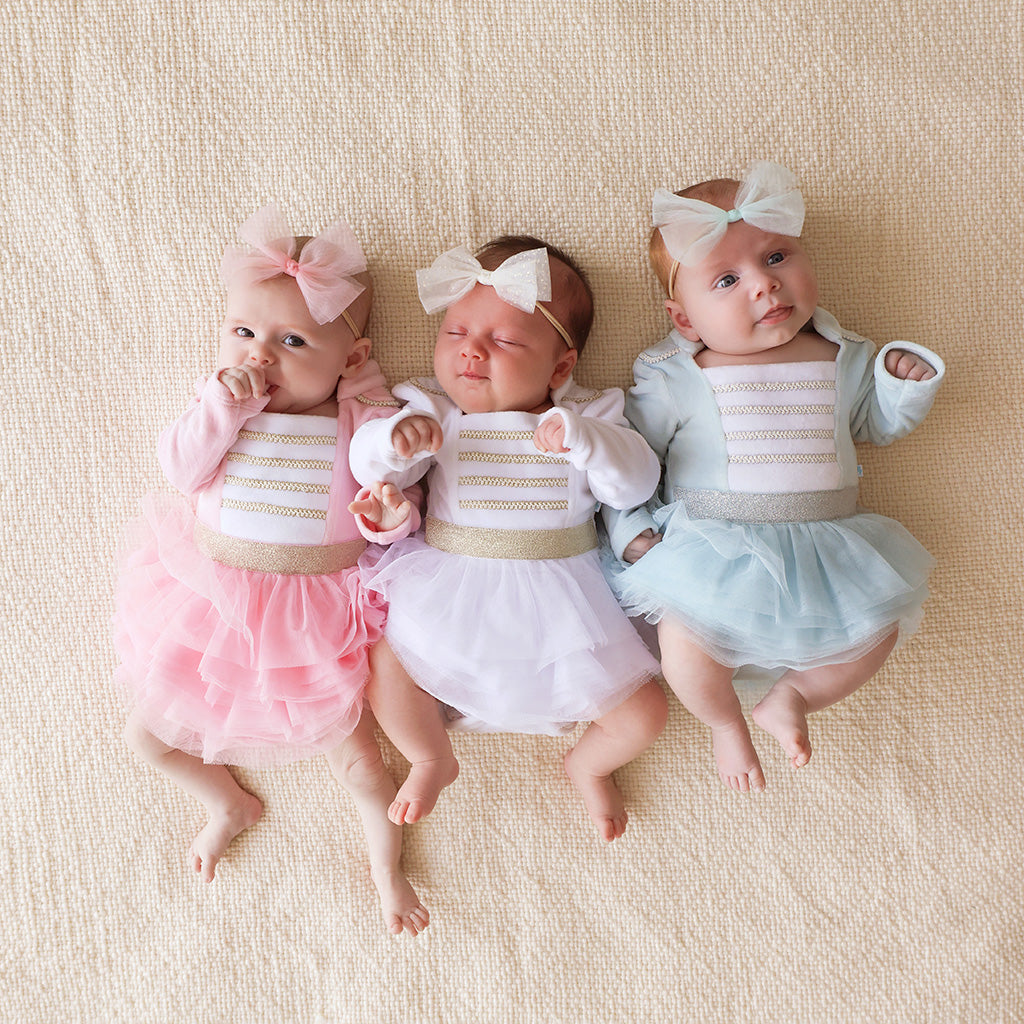 Posh Pink Nutcracker Velour Tulle Bodysuit Dress
