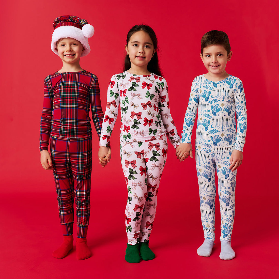 Red Tartan Plaid Classic Pajama Set
