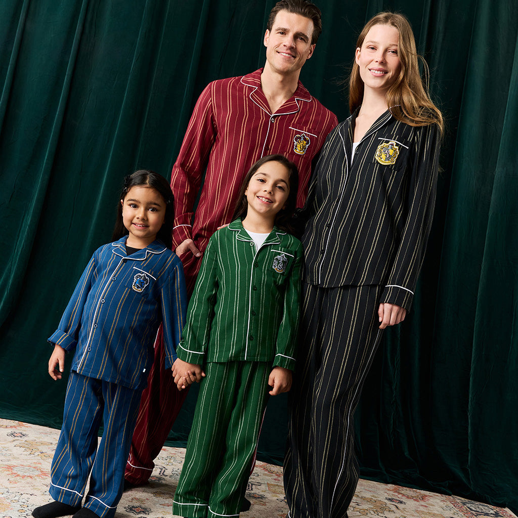 Slytherin Classic Stripe Flannelette Luxe Pajama Set