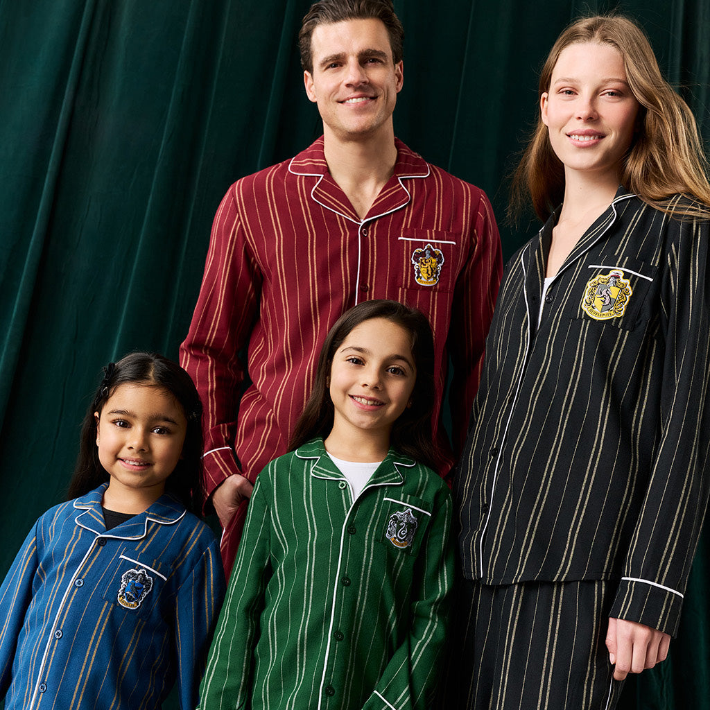 Slytherin Classic Stripe Flannelette Luxe Pajama Set