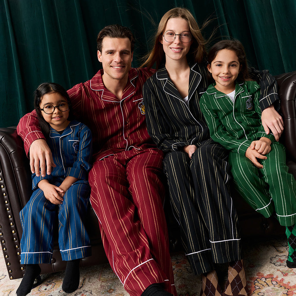 Slytherin Classic Stripe Flannelette Luxe Pajama Set