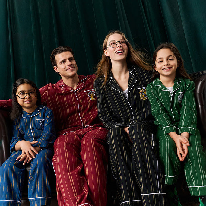Slytherin Classic Stripe Flannelette Luxe Pajama Set