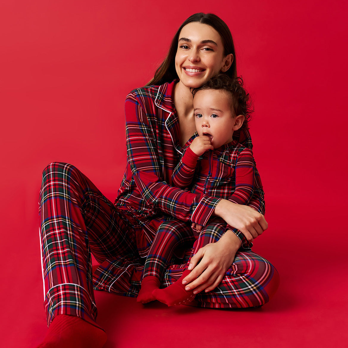 Red Tartan Plaid Convertible One Piece