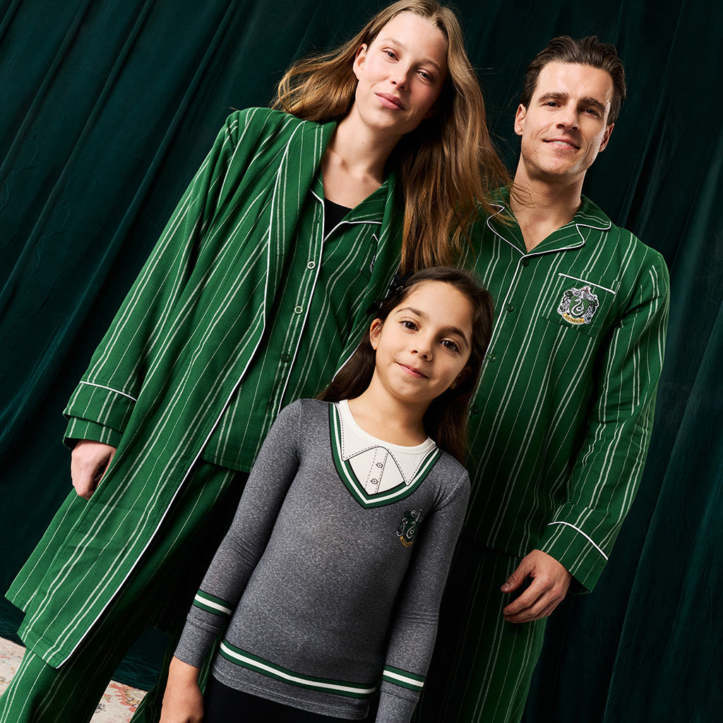 Slytherin Classic Stripe Men's Flannelette Pajama Set