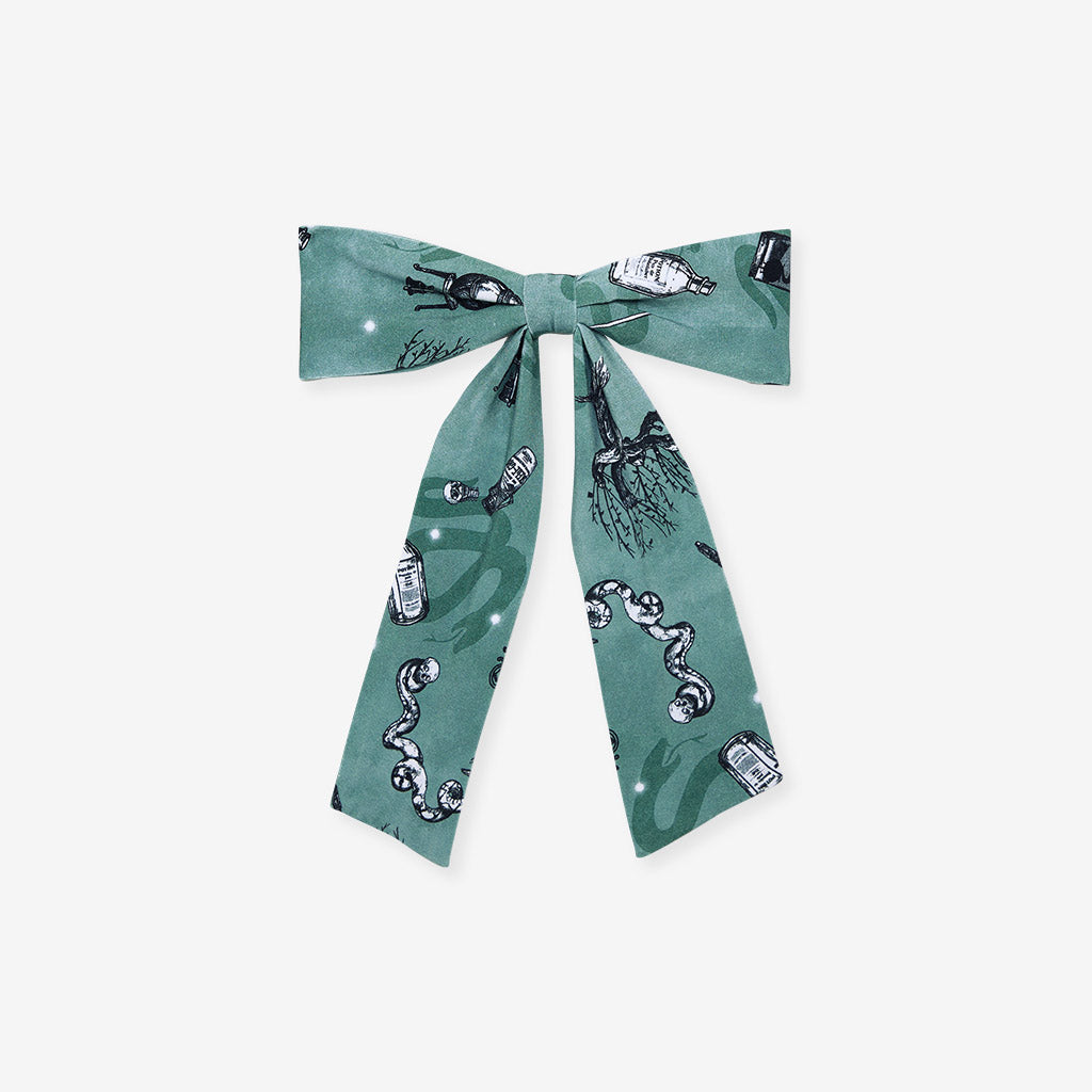 Slytherin House Luxe Bow Hair Clip