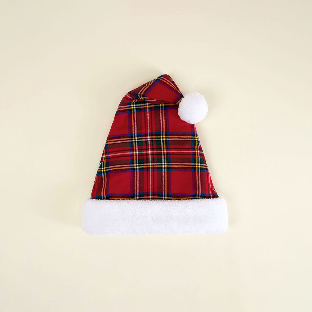 Red Tartan Plaid Kids Flannelette Poshmas Hat