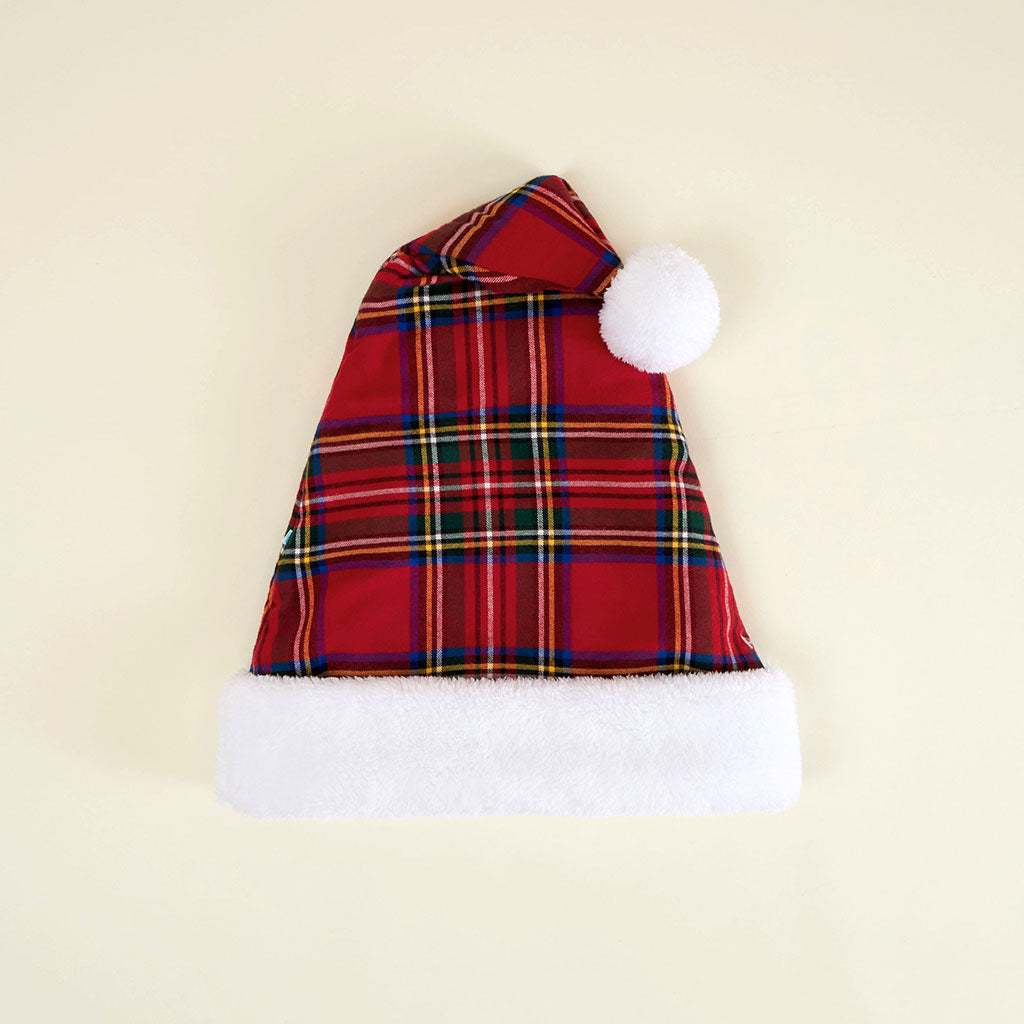 Red Tartan Plaid Adult Flannelette Poshmas Hat
