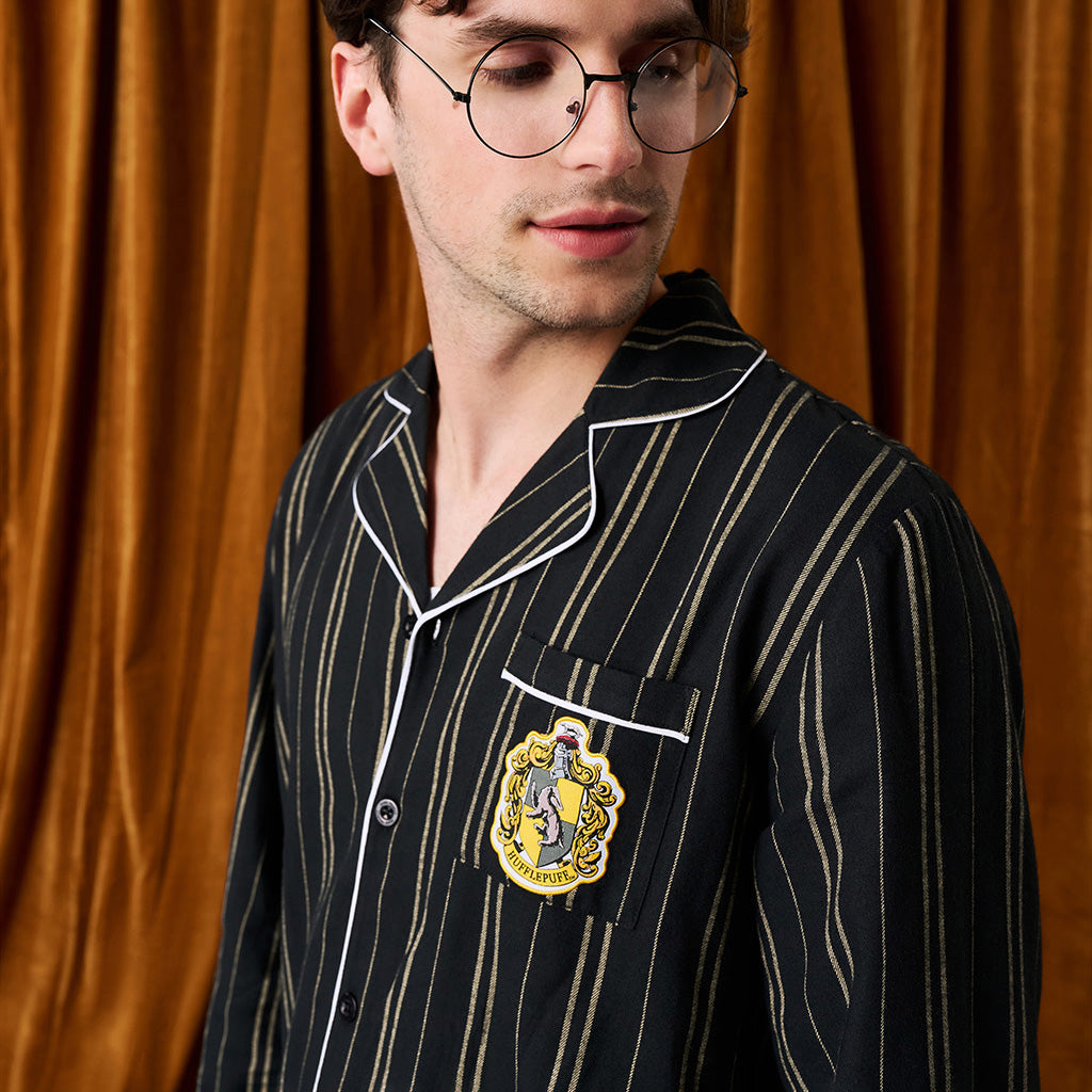 Hufflepuff Classic Stripe Men's Flannelette Pajama Set