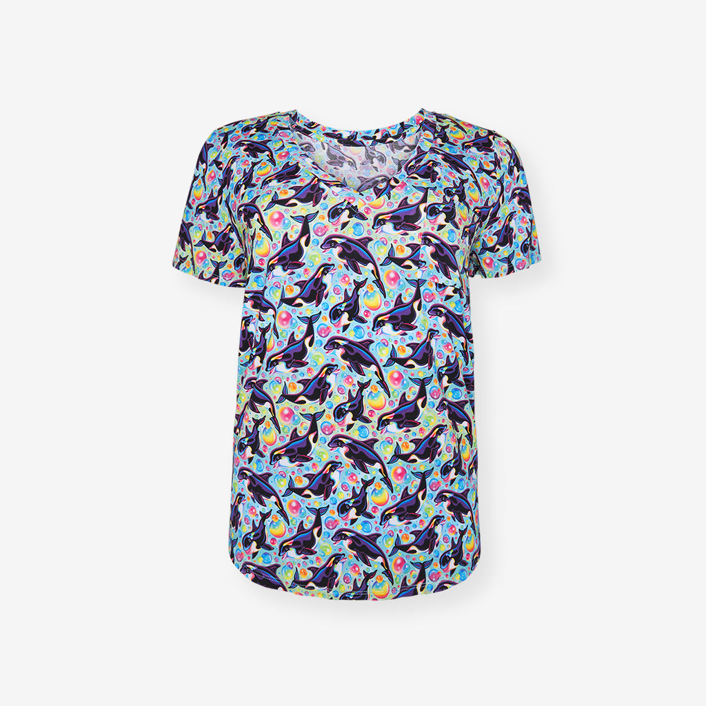 Lisa Frank® Max Splash Women's V-Neck Tee