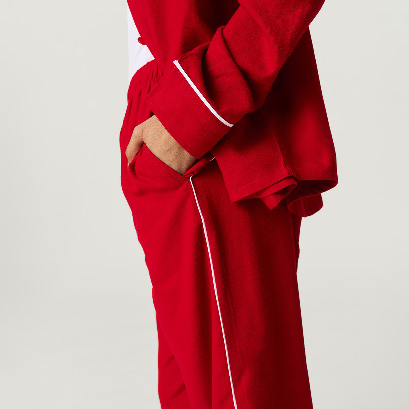 Garnet Red Women's Flannelette Pajama Set
