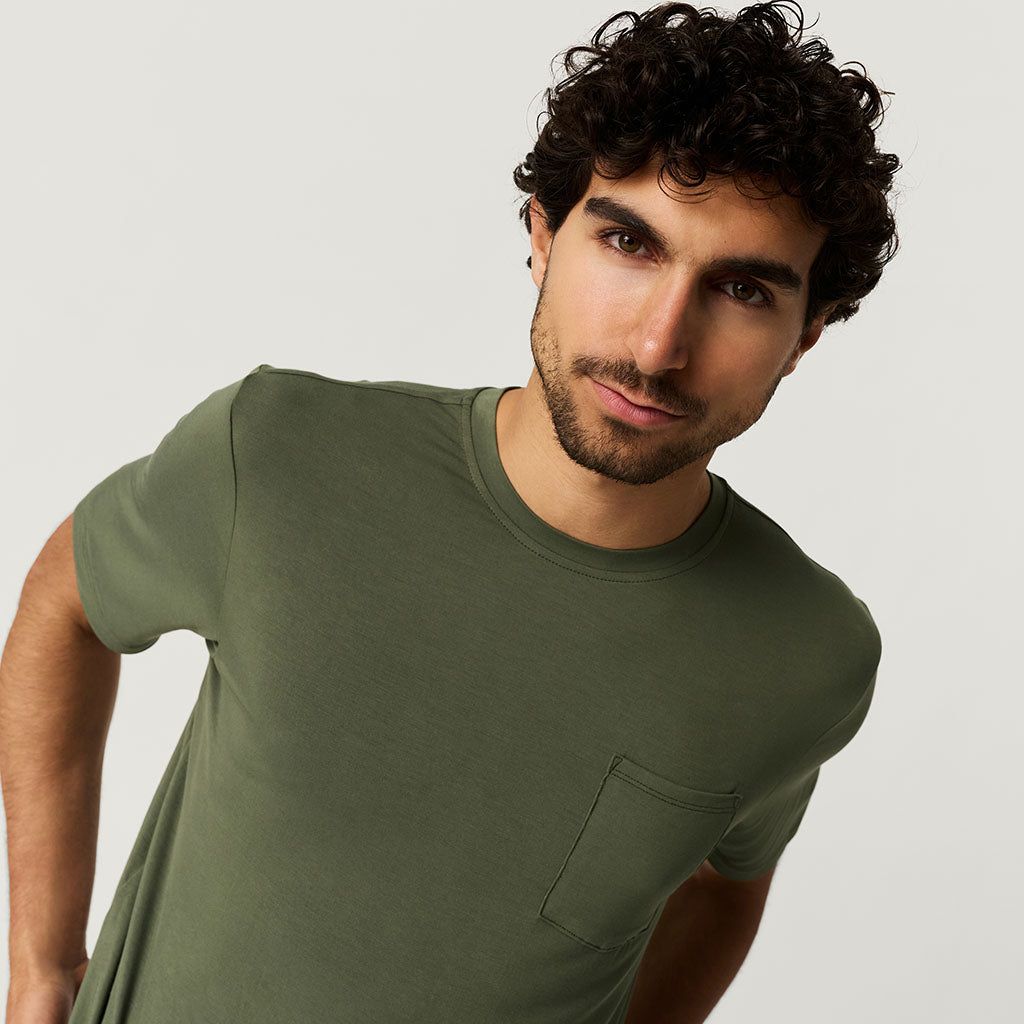 Olive Men's Pocket Tee