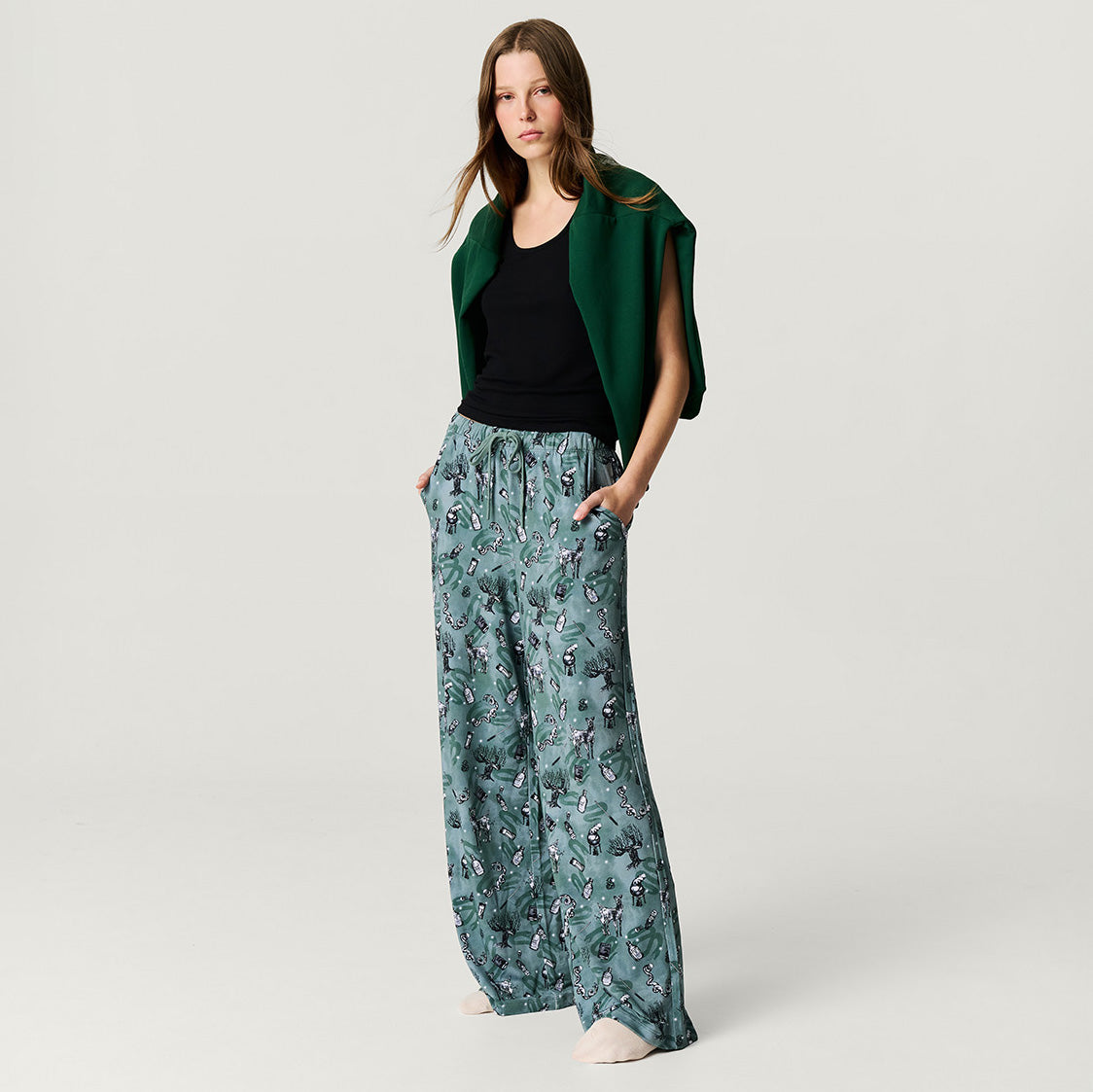 Slytherin House Women's French Terry Puddle Pants