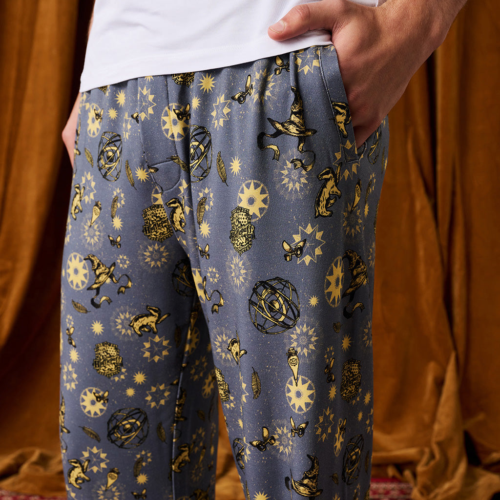 Hufflepuff House Men's French Terry Relaxed Pants