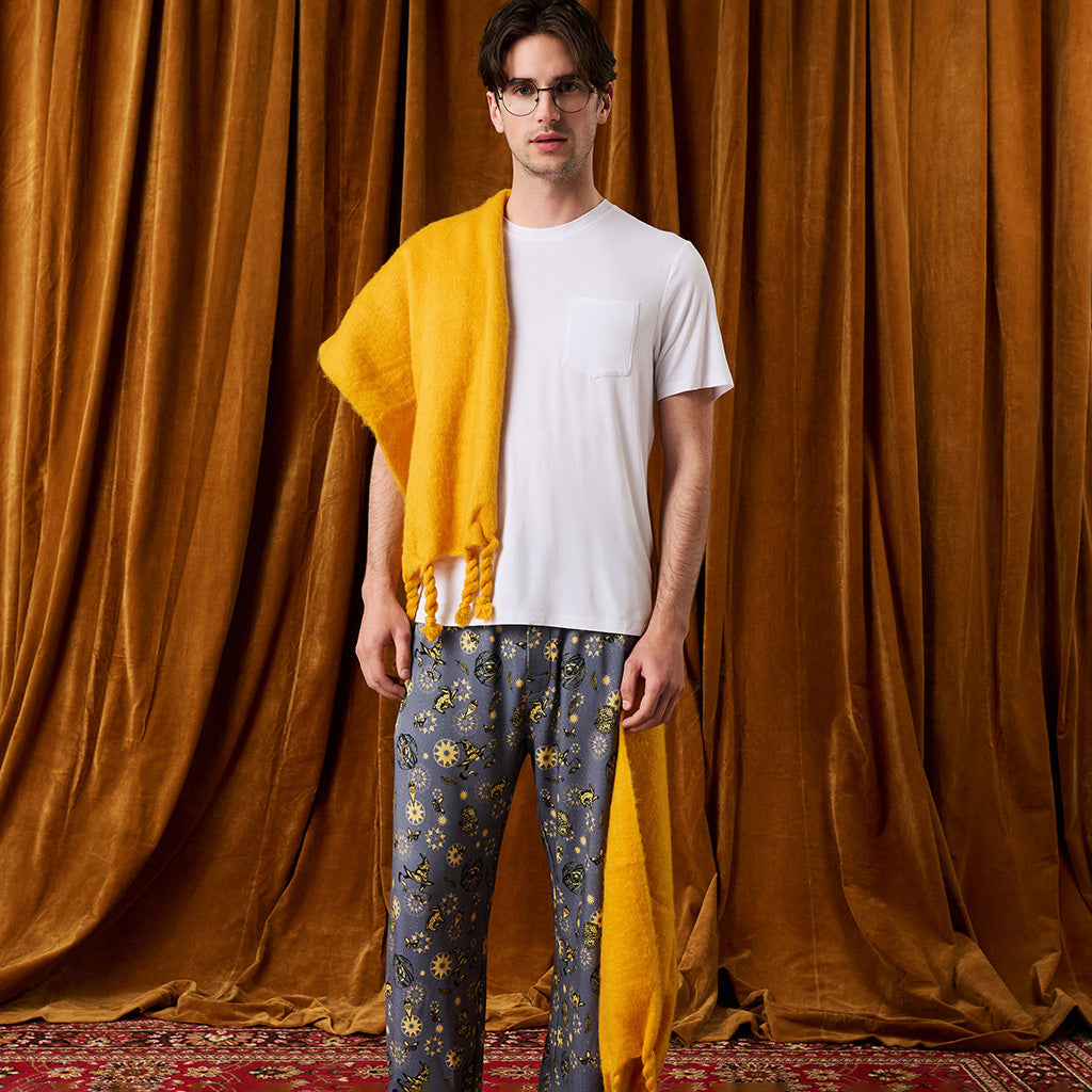 Hufflepuff House Men's French Terry Relaxed Pants