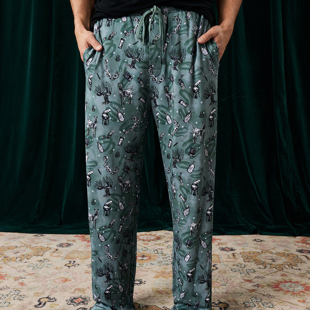 Slytherin House Men's French Terry Relaxed Pants