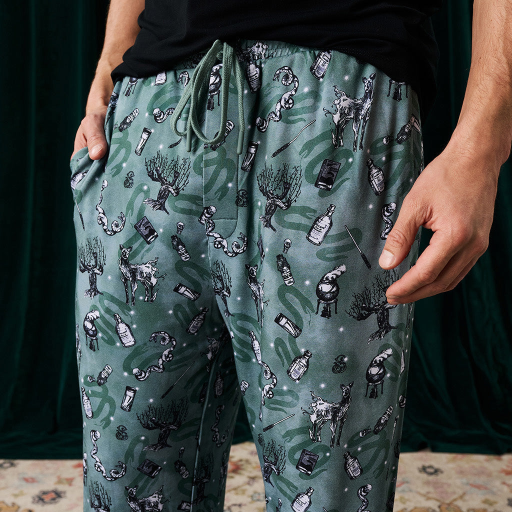 Slytherin House Men's French Terry Relaxed Pants