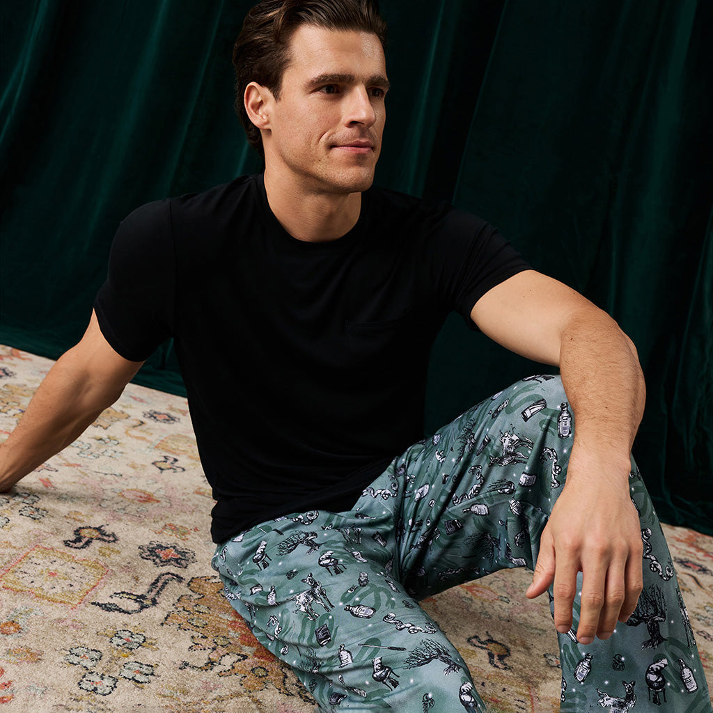 Slytherin House Men's French Terry Relaxed Pants
