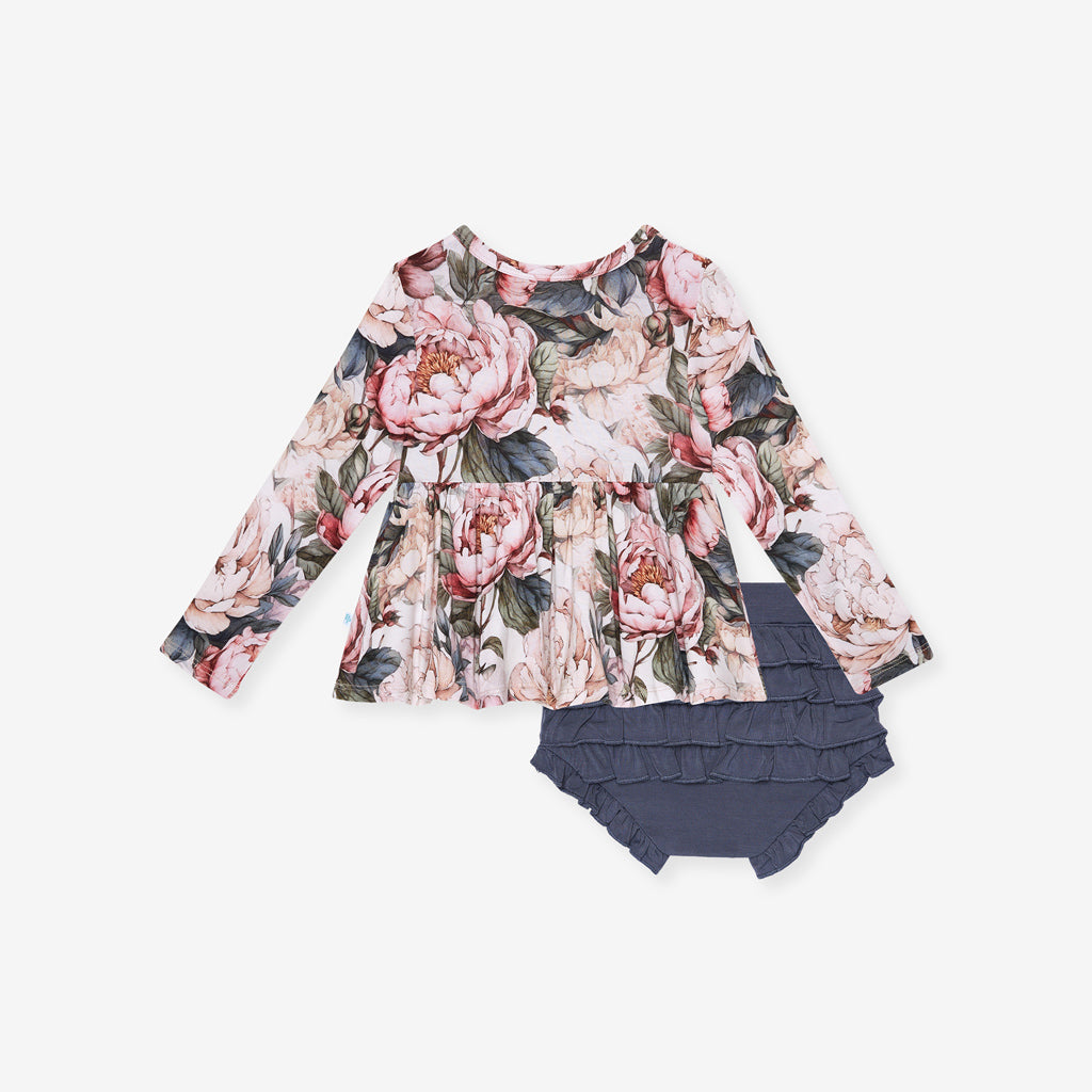 Aster Peplum Ruffled Bummie Set